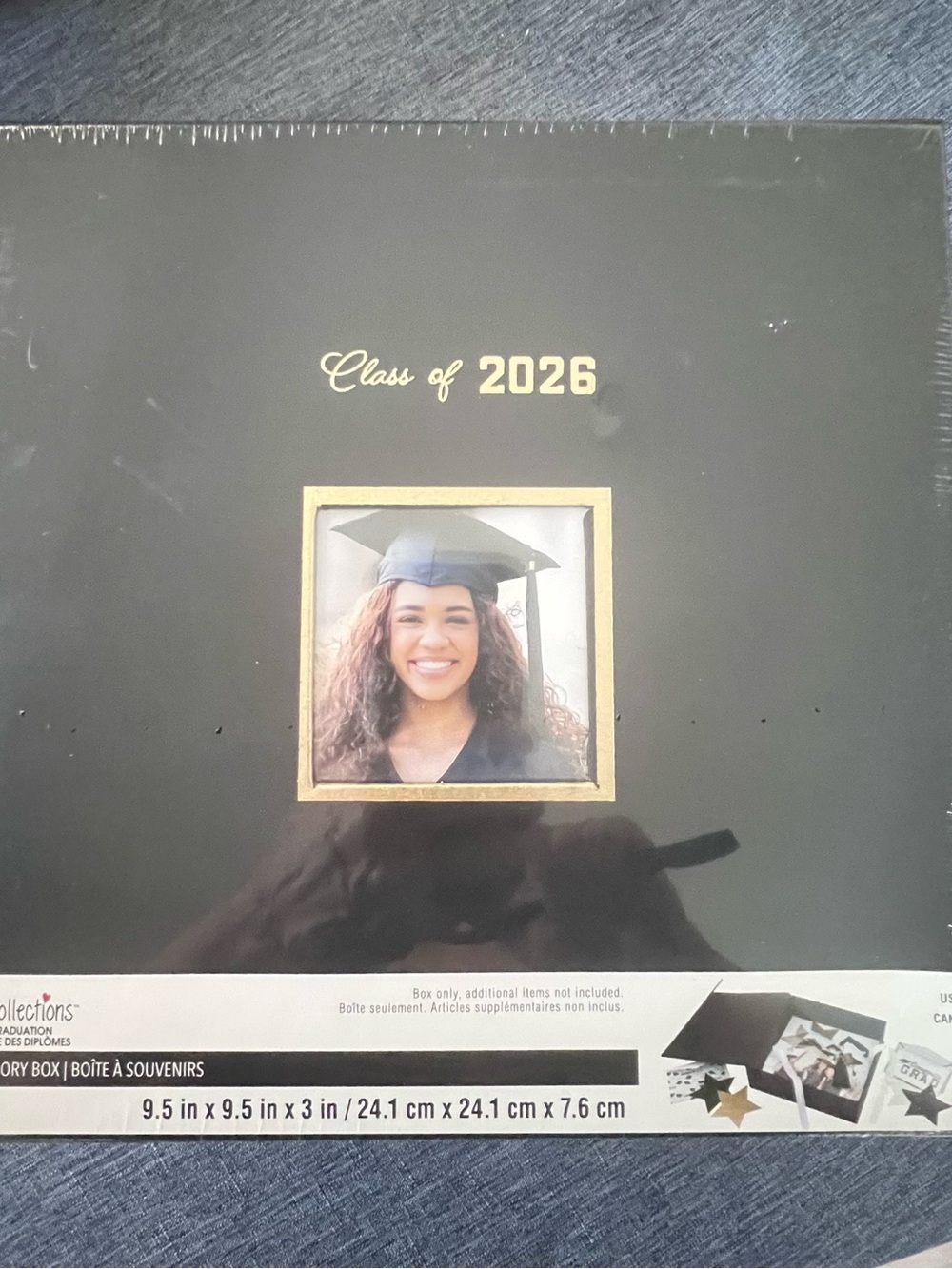 Recollections Class of 2026 Memory Box in Black with Gold Accents